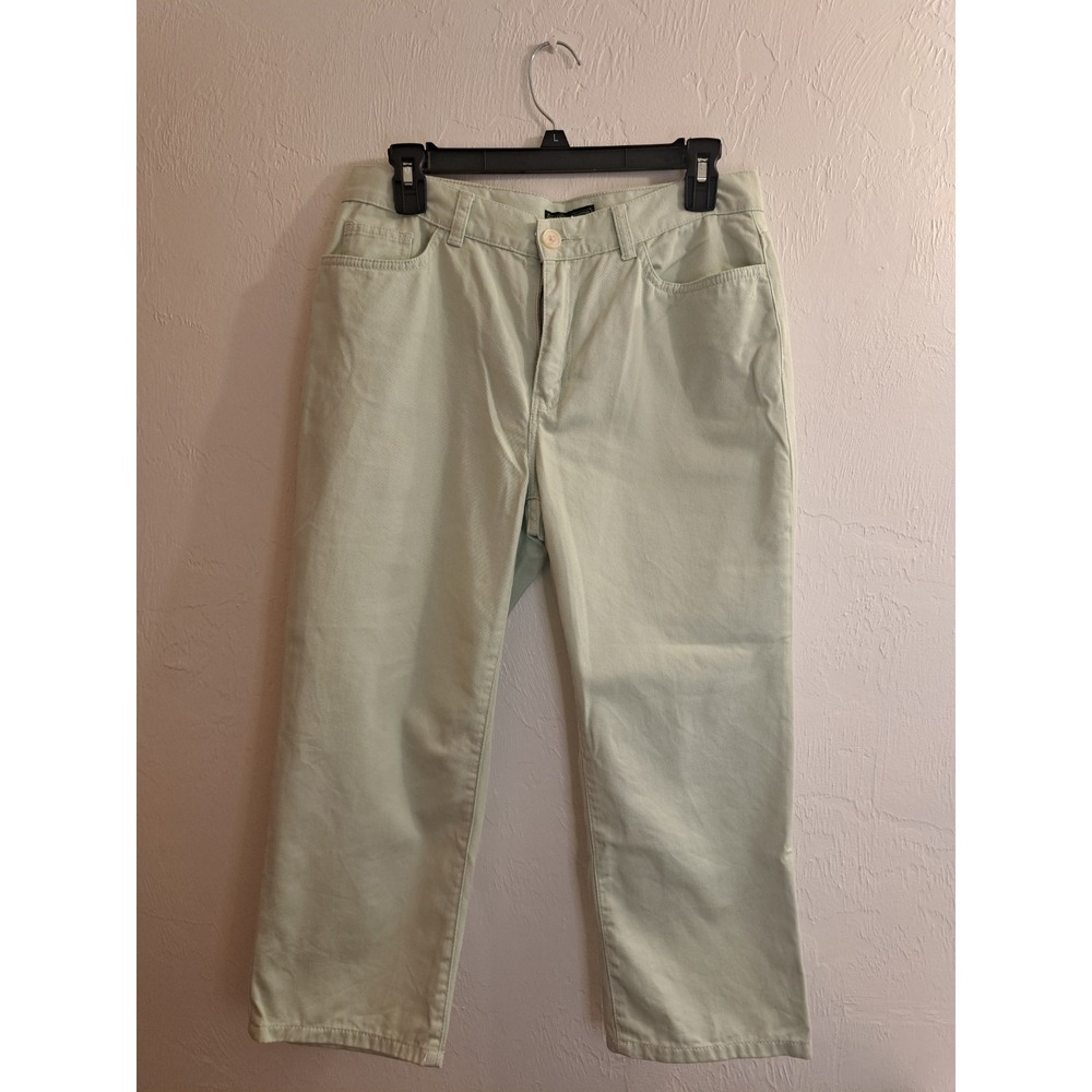 Lauren Ralph Lauren Lt Green Chino Crop‎ Pants 6 Cotton Casual Preppy Minimalist